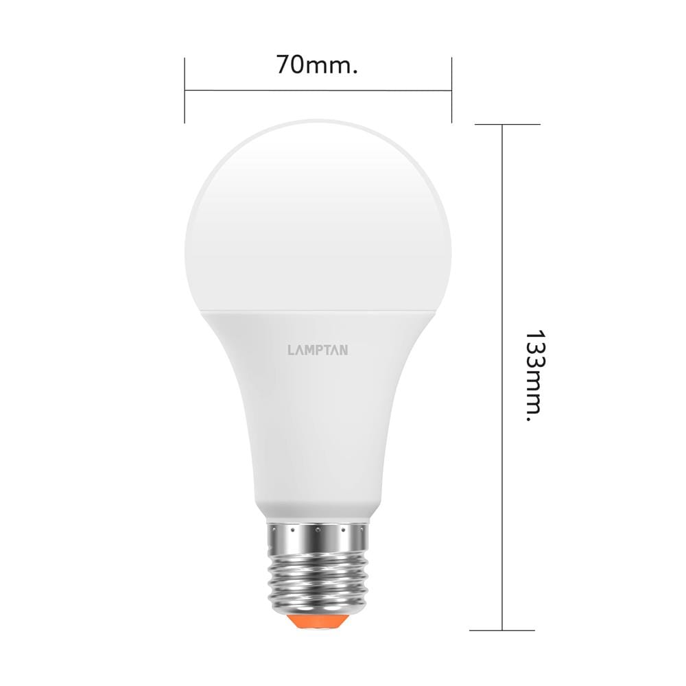หลอด LED LAMPTAN A60 BRIGHT 15 วัตต์ WARM WHITE E27