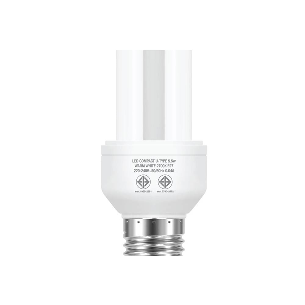 หลอด LED LAMPTAN COMPACT U-Type 5.5 วัตต์ WARM WHITE E27