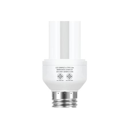 หลอด LED LAMPTAN COMPACT U-Type 5.5 วัตต์ WARM WHITE E27_5