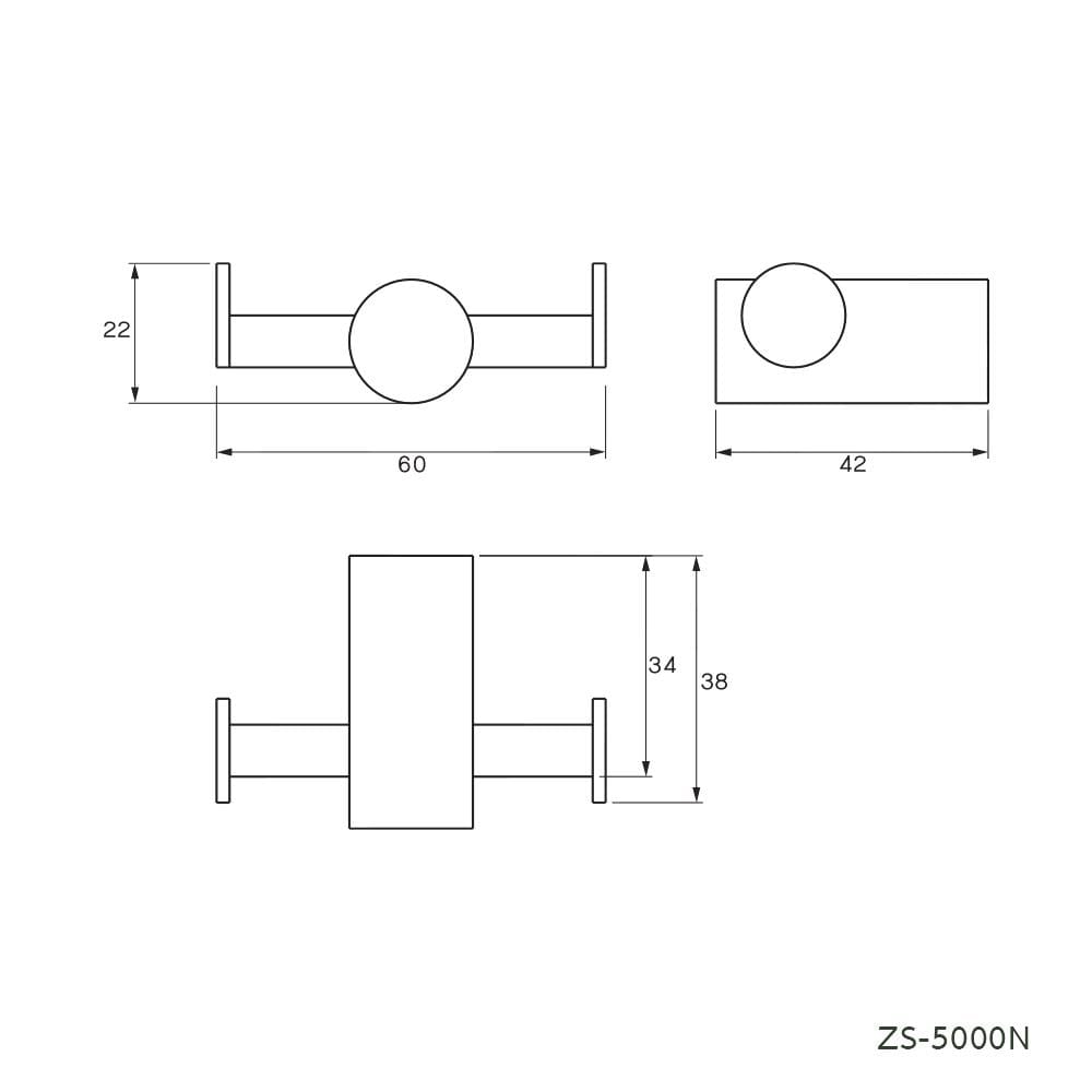 ขอแขวนผ้า WS ZS-5000N สเตนเลส