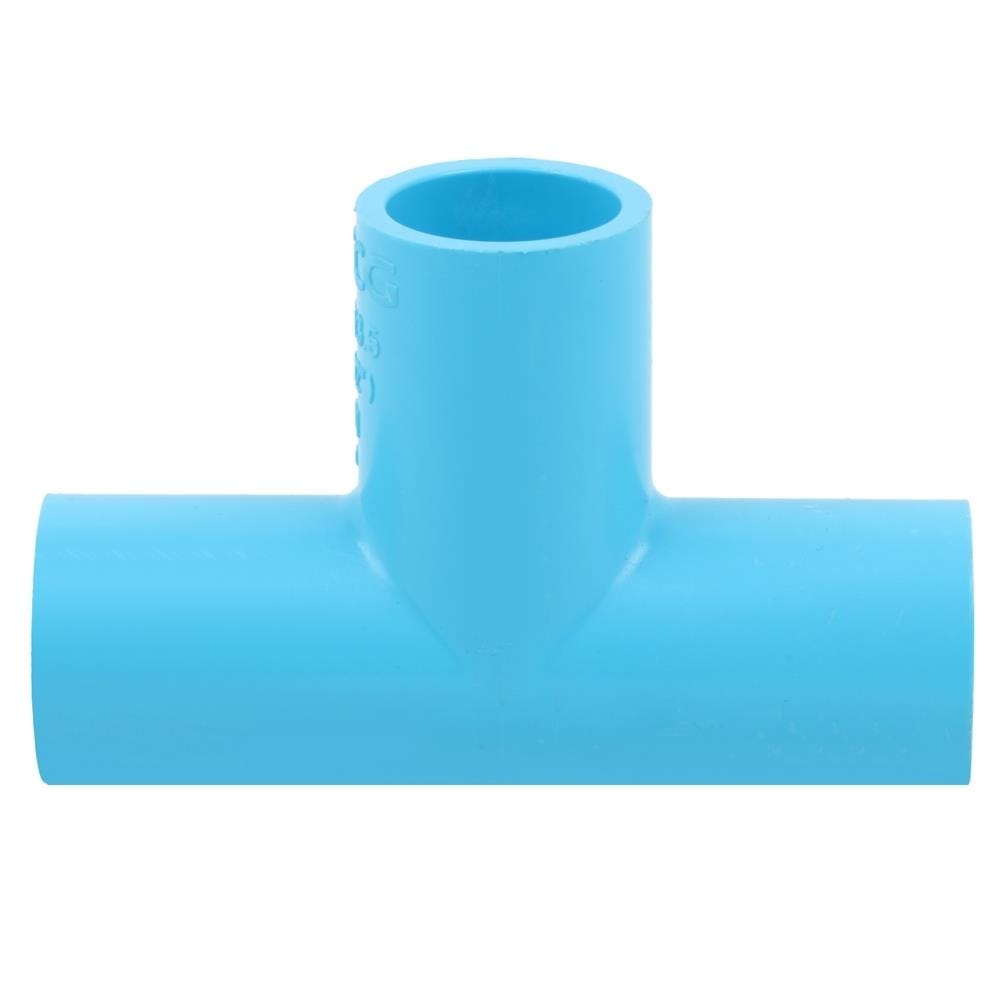 ข้อต่อสี่ทางตั้งฉาก PVC SCG 1/2 นิ้ว สีฟ้า
