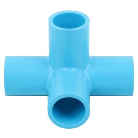 ข้อต่อสี่ทางตั้งฉาก PVC SCG 1/2 นิ้ว สีฟ้า_1