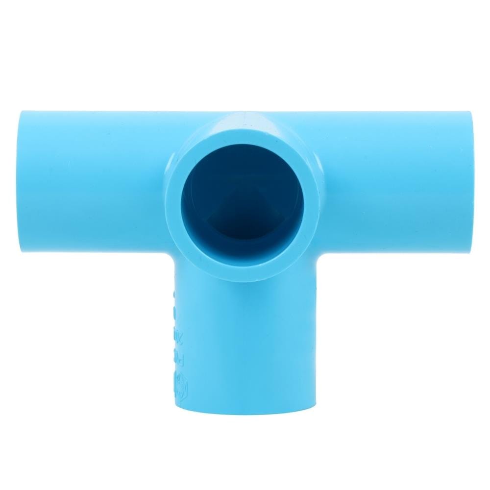 ข้อต่อสี่ทางตั้งฉาก PVC SCG 3/4 นิ้ว สีฟ้า