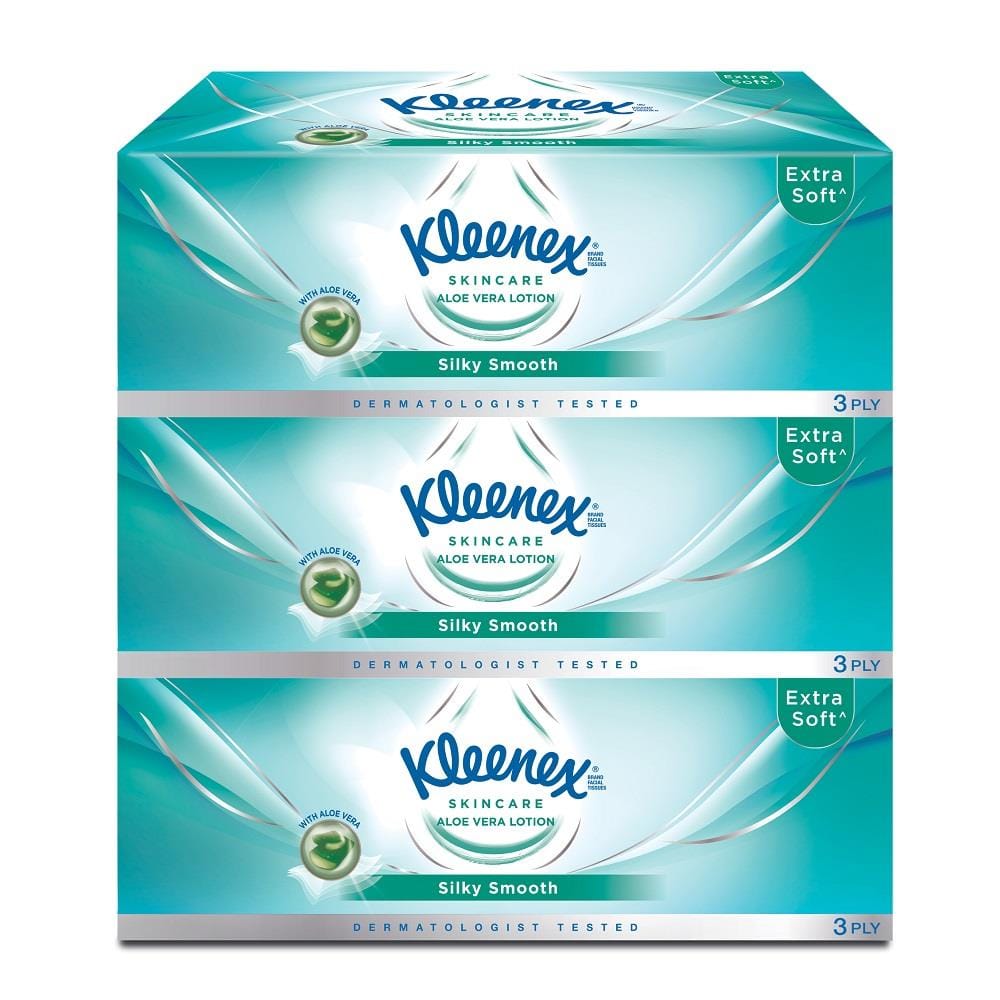 กระดาษเช็ดหน้า KLEENEX SILKY SMOOTH 80 แผ่น (แพ็ก 3 ชิ้น)