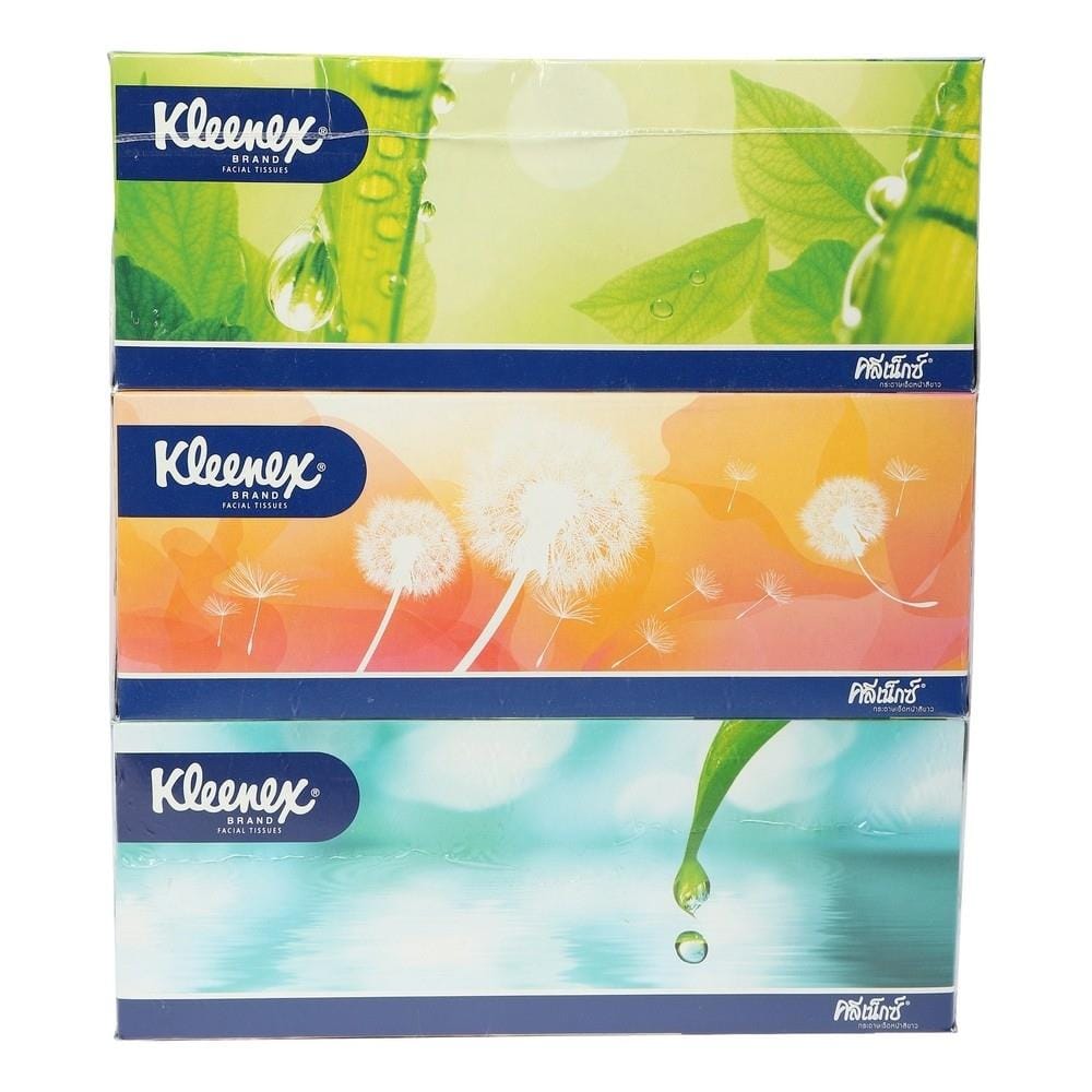 กระดาษเช็ดหน้า KLEENEX NATURAL 135 แผ่น แพ็ค3