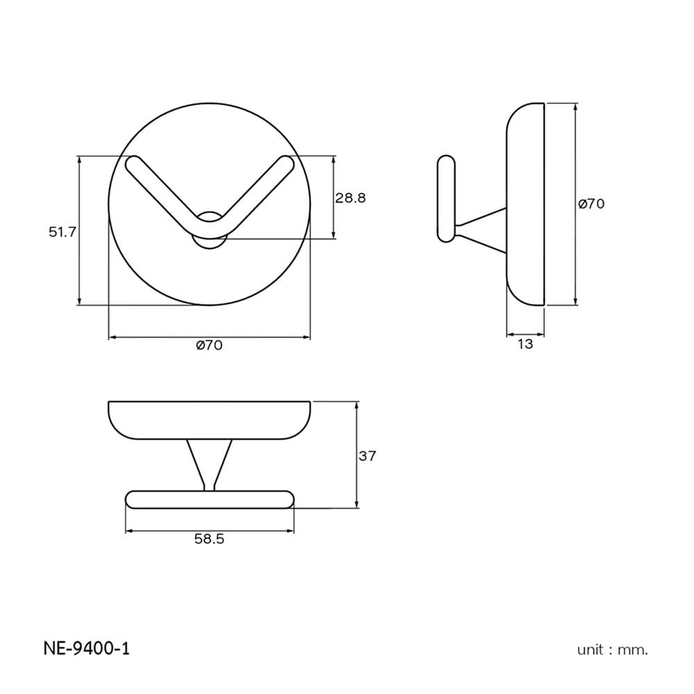 ขอแขวนผ้า WS NE-9400-1 สเตนเลส