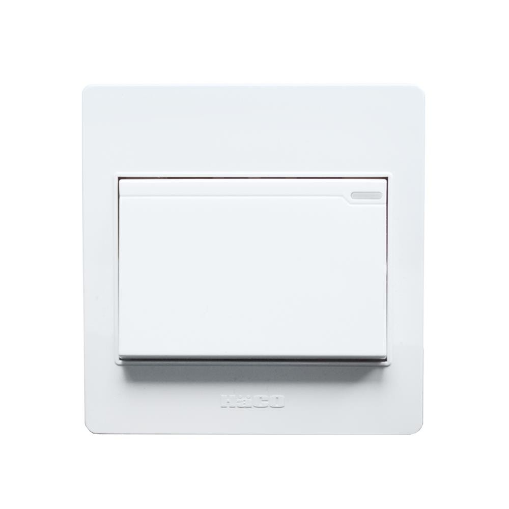ชุดสวิตช์ 1 ทาง 1 ช่อง HACO M3N-S11 สีขาว