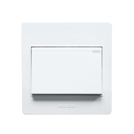 ชุดสวิตช์ 1 ทาง 1 ช่อง HACO M3N-S11 สีขาว