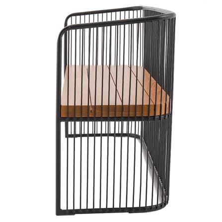 ม้านั่งสนามไม้สัก SPRING CAGE BENCH สีไม้ธรรมชาติ_2