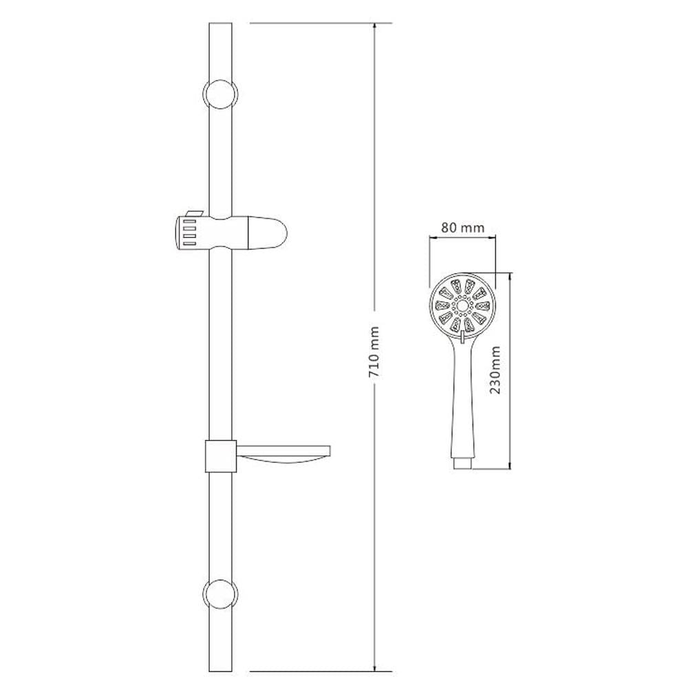 ฝักบัวพร้อมราวเลื่อน NOVABATH SL-228