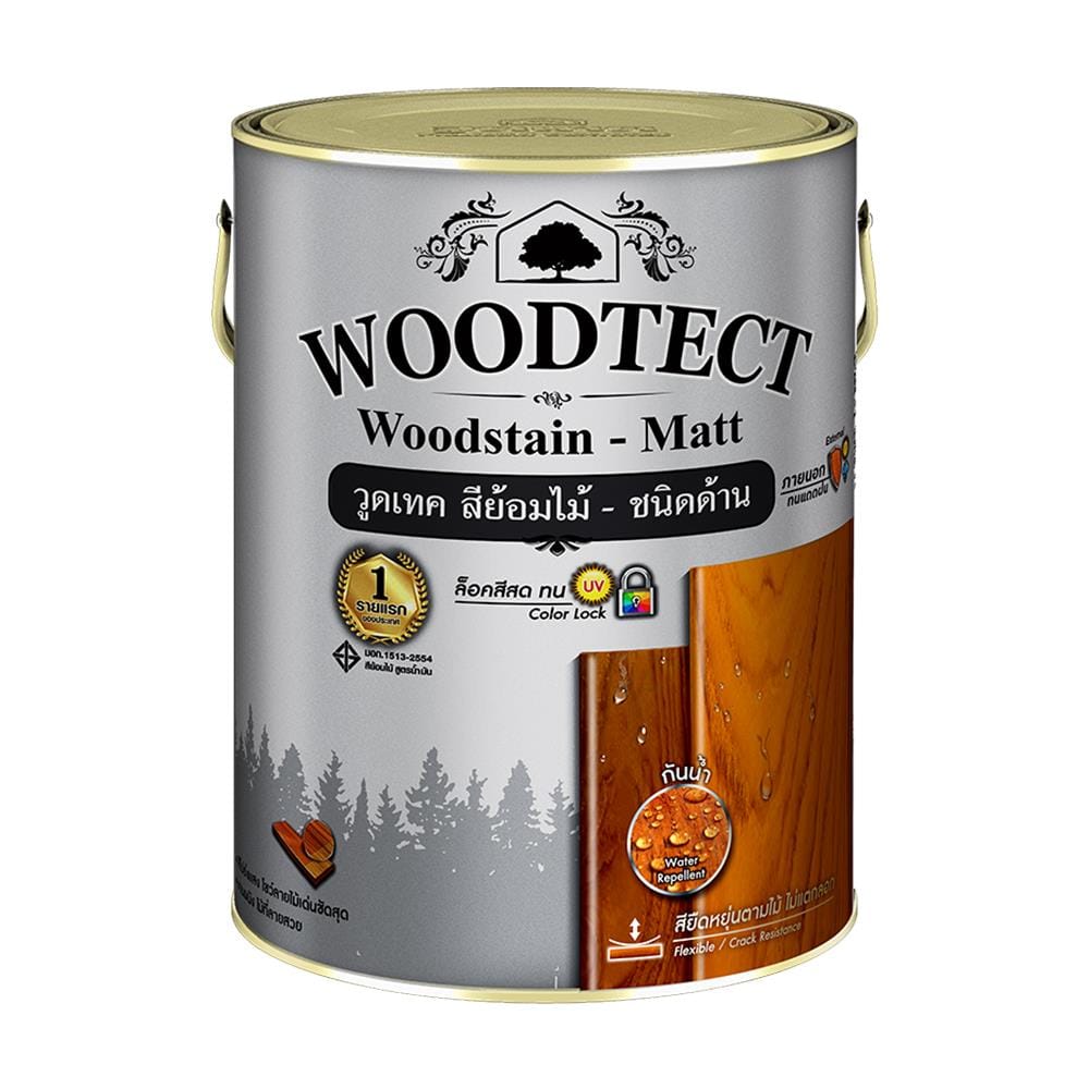 สีย้อมไม้ WOODTECT 604 สีไม้มะค่า ด้าน 1/4GL