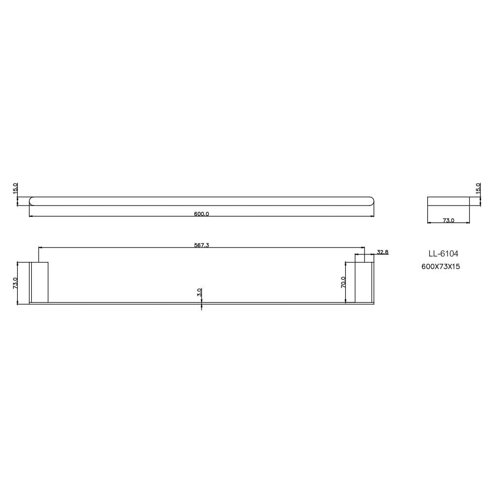 ราวแขวนผ้า WS LL-6104 60 ซม. สเตนเลส