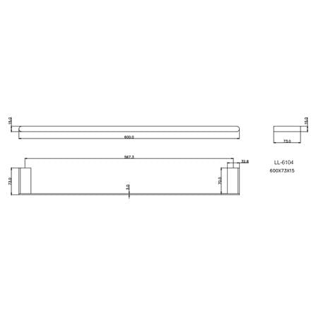 ราวแขวนผ้า WS LL-6104 60 ซม. สเตนเลส_2