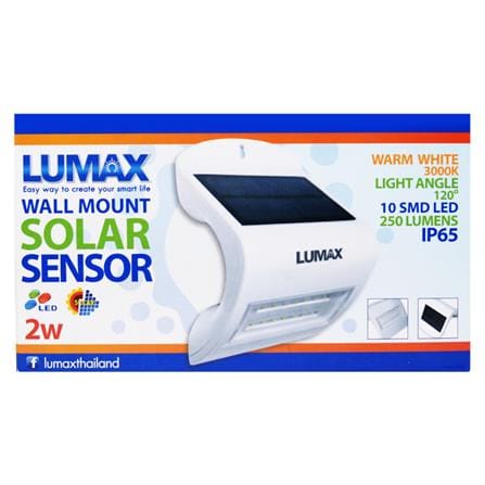 ไฟผนังภายนอก SOLAR LUMAX 58-L0001 2 วัตต์ WARM WHITE สีขาว_1