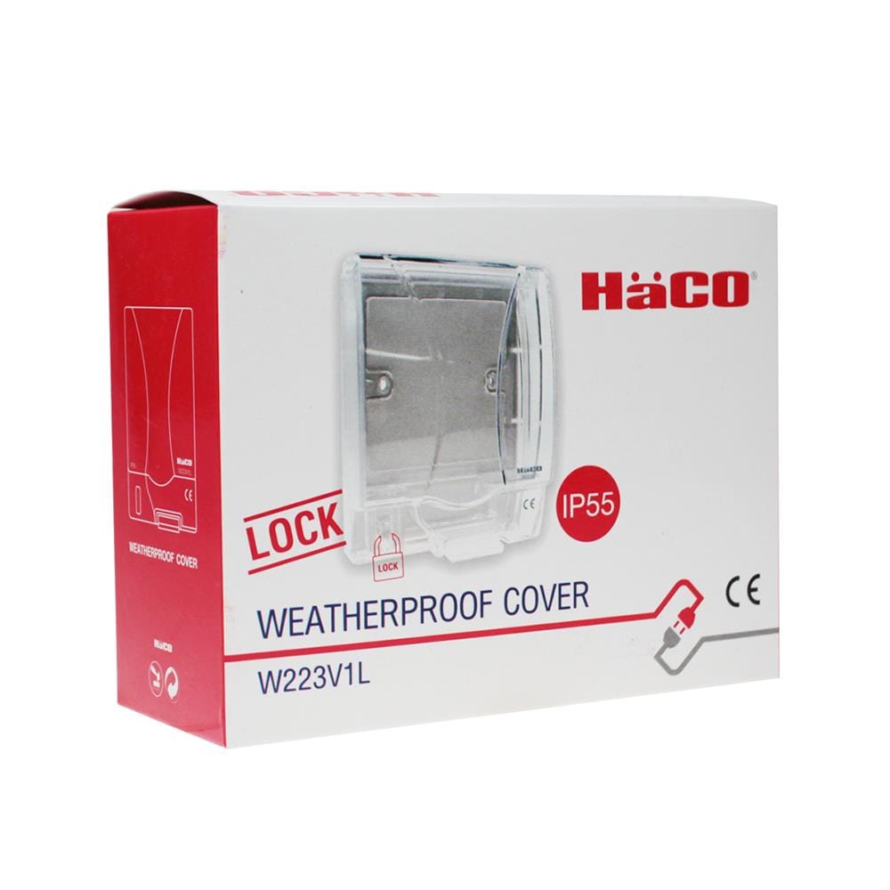 หน้ากากกันน้ำ HACO 3 ช่อง W223V1L สีขาว