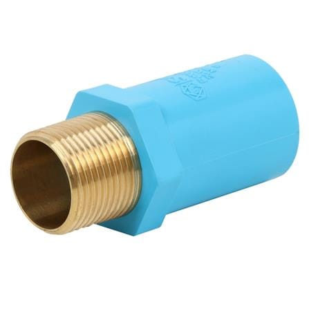 ข้อต่อเกลียวนอก PVC/BASS SCG 3/4 นิ้ว สีฟ้า