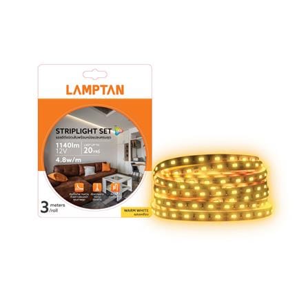 ไฟเส้น LED LAMPTAN STRIP DRIVER 4.8 วัตต์ 3 ม. WARM WHITE_3