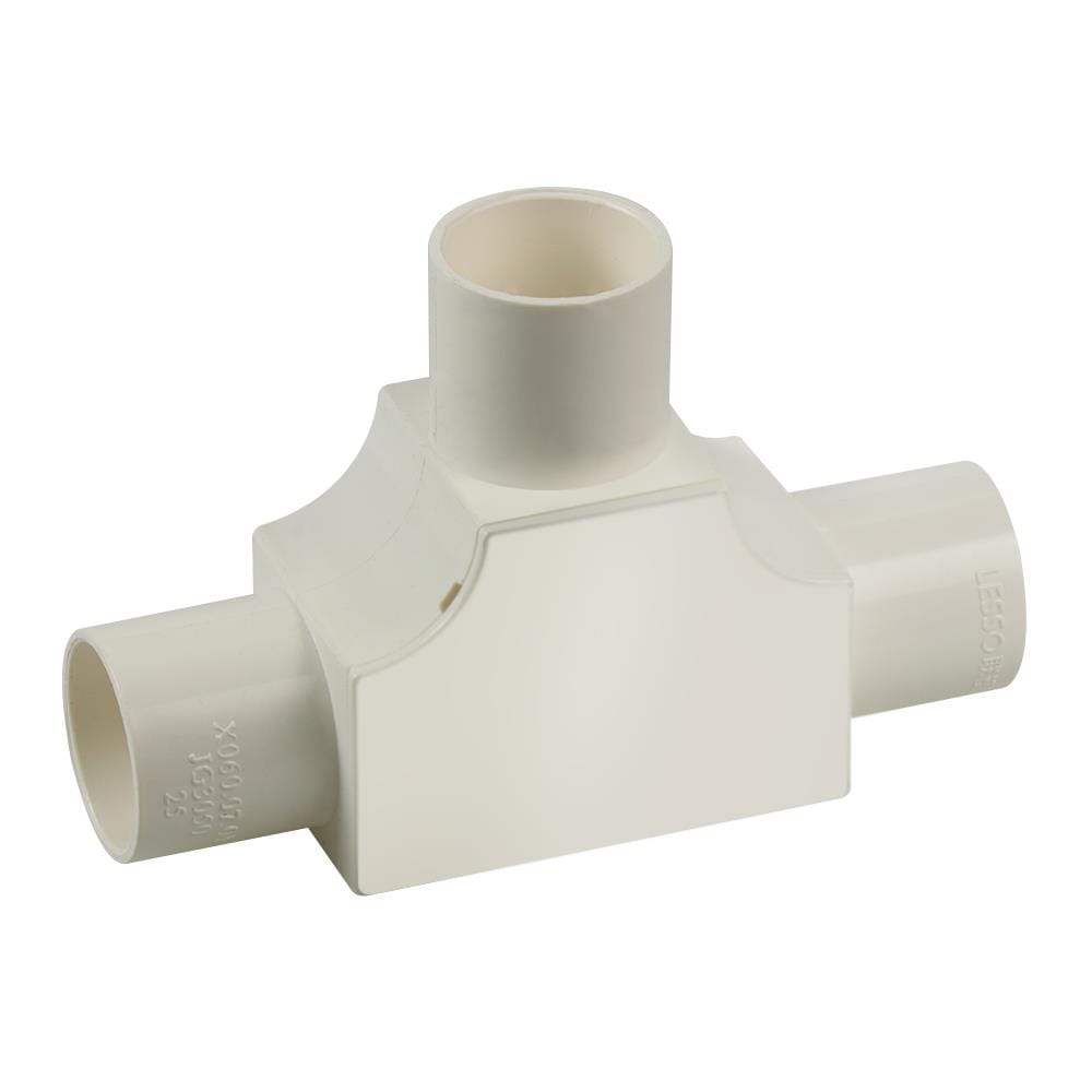 ข้อต่อสามทางฝาเปิด PVC ตราช้างNPI 25 มม. มาตรฐาน BS สีขาว