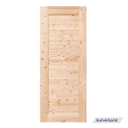 ประตูไม้สนนิวซีแลนด์ MODERN DOORS CE-04 80X200 ซม. สีธรรมชาติ ไม่เจาะลูกบิด
