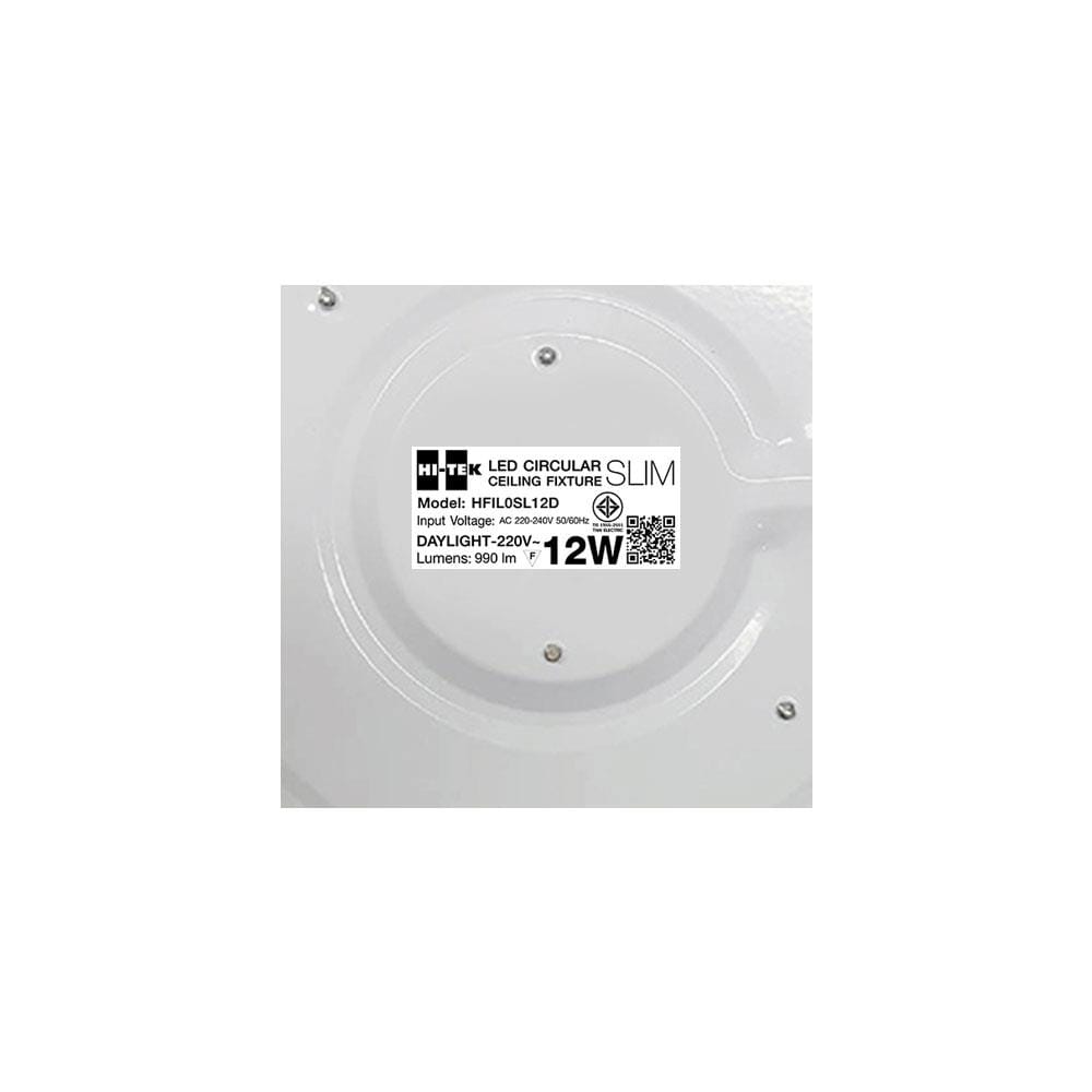 ไฟเพดาน LED HI-TEK HFIL0SL12D 10 นิ้ว 12 วัตต์ DAYLIGHT สีขาว