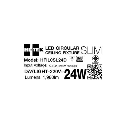 ไฟเพดาน LED HI-TEK HFIL0SL 24 วัตต์ DAYLIGHT 15 นิ้ว_6
