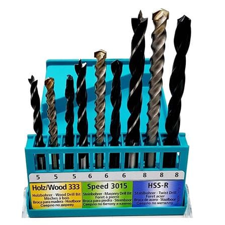 ดอกเจาะเหล็ก ไม้ คอนกรีต HELLER 9 ชิ้น/แพ็ค_1