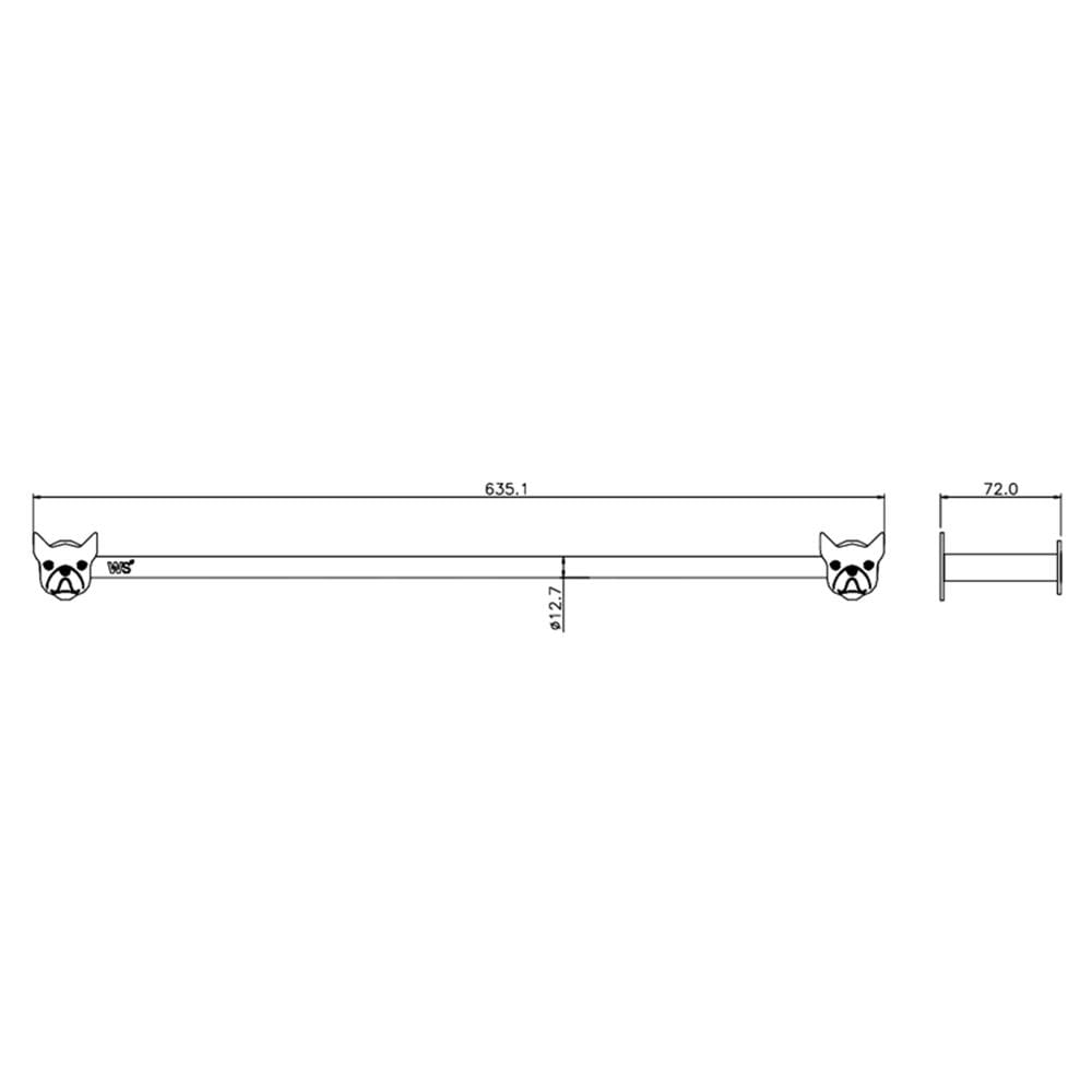 ราวแขวนผ้า WS BD-5904 60 ซม. สเตนเลส