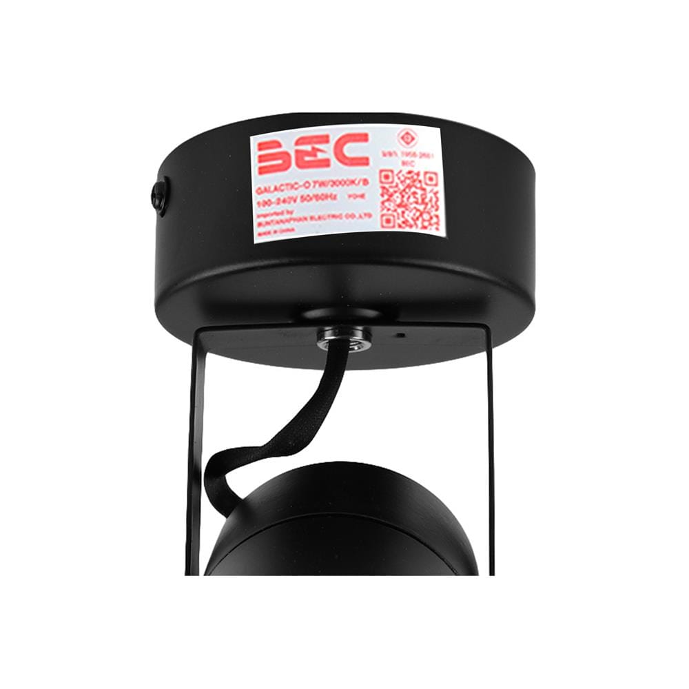แทรคไลท์ LED BEC GALACTIC-O 7 วัตต์ WARM WHITE สีดำ
