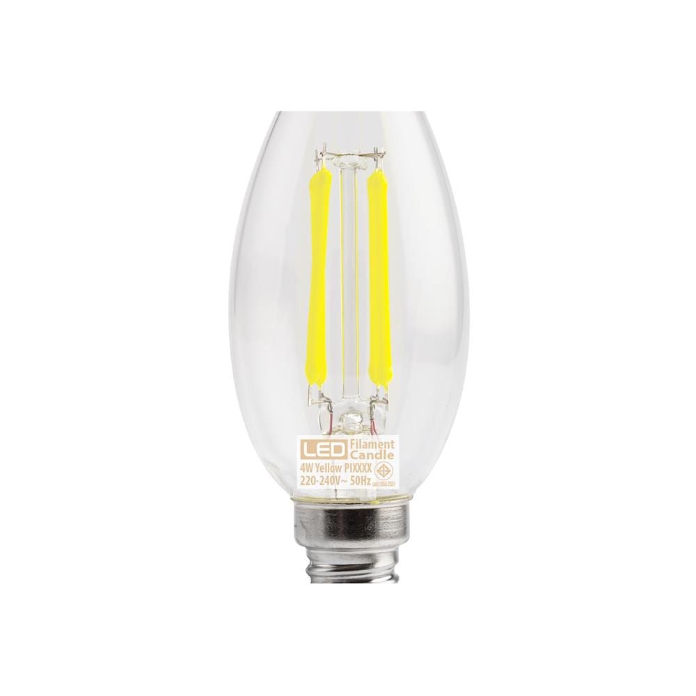หลอด LED FILAMENT CANDLE 4 วัตต์ สีเหลือง E14