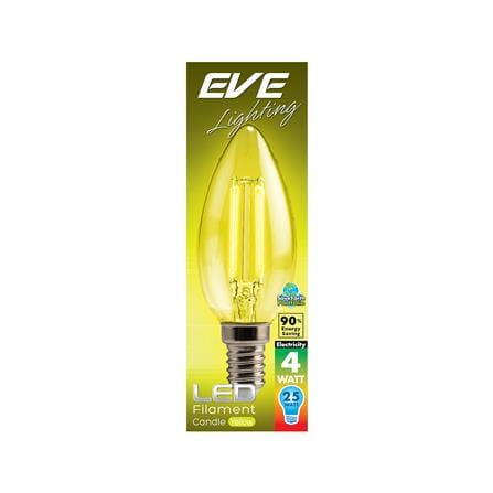 หลอด LED FILAMENT CANDLE 4 วัตต์ สีเหลือง E14_1