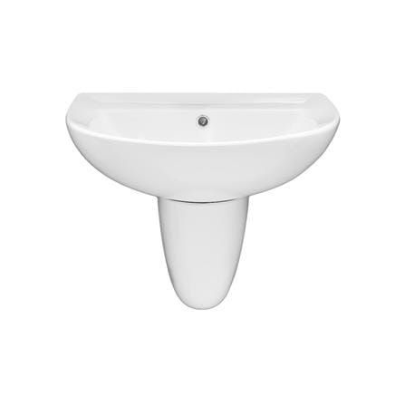 อ่างล้างหน้าพร้อมขาตั้งครึ่ง HAFELE 495.60.966 สีขาว_1