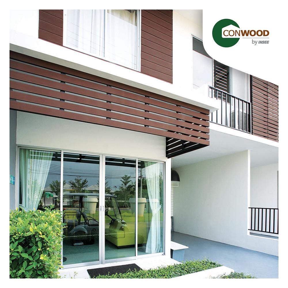 ไม้บังตา CONWOOD หน้า 3 นิ้ว 7.5X305X1.4 ซม. สีขาวงาช้าง แพ็ก 8 แผ่น