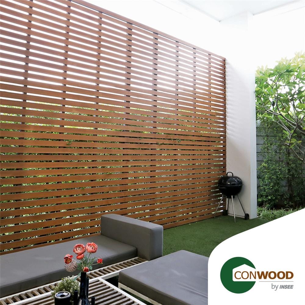 ไม้บังตา CONWOOD หน้า 3 นิ้ว 7.5X305X1.4 ซม. สีขาวงาช้าง แพ็ก 8 แผ่น