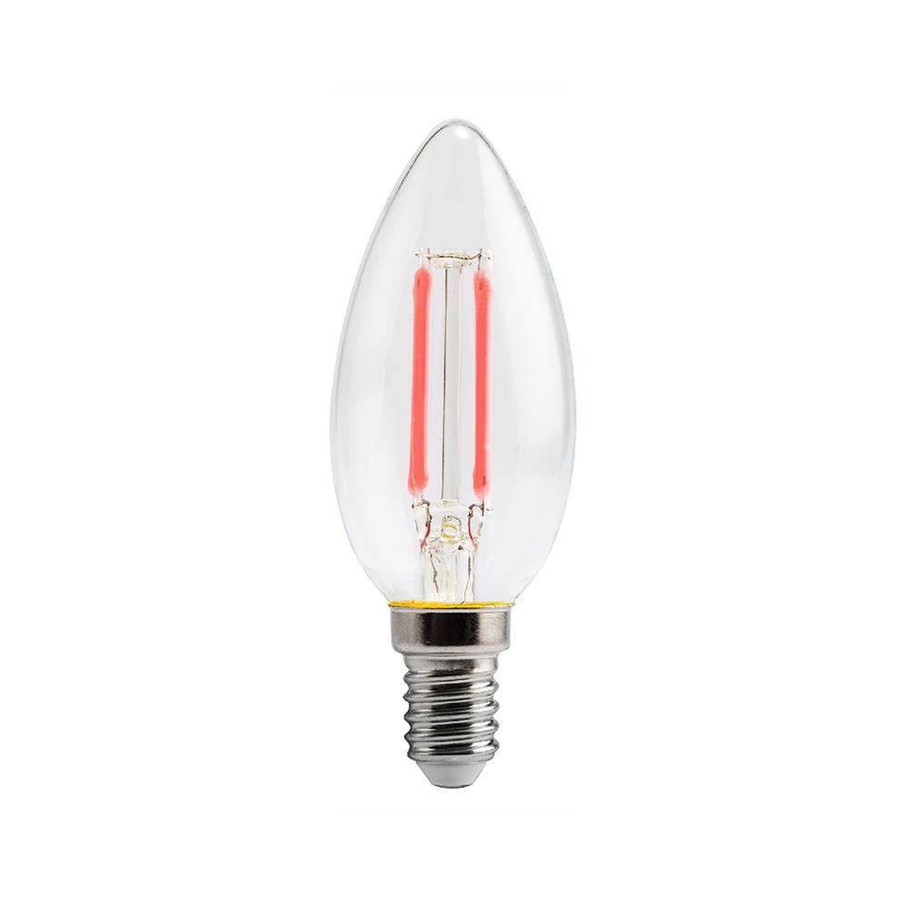 หลอด LED FILAMENT CANDLE 4 วัตต์ สีแดง E14