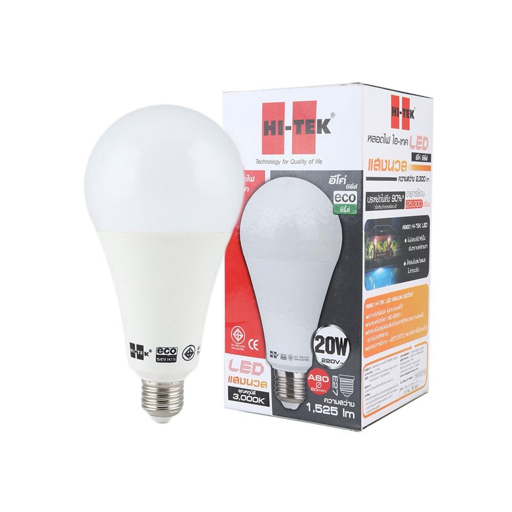 หลอด LED HI-TEK ECO SERIES 20 วัตต์ E27 WARMWHITE
