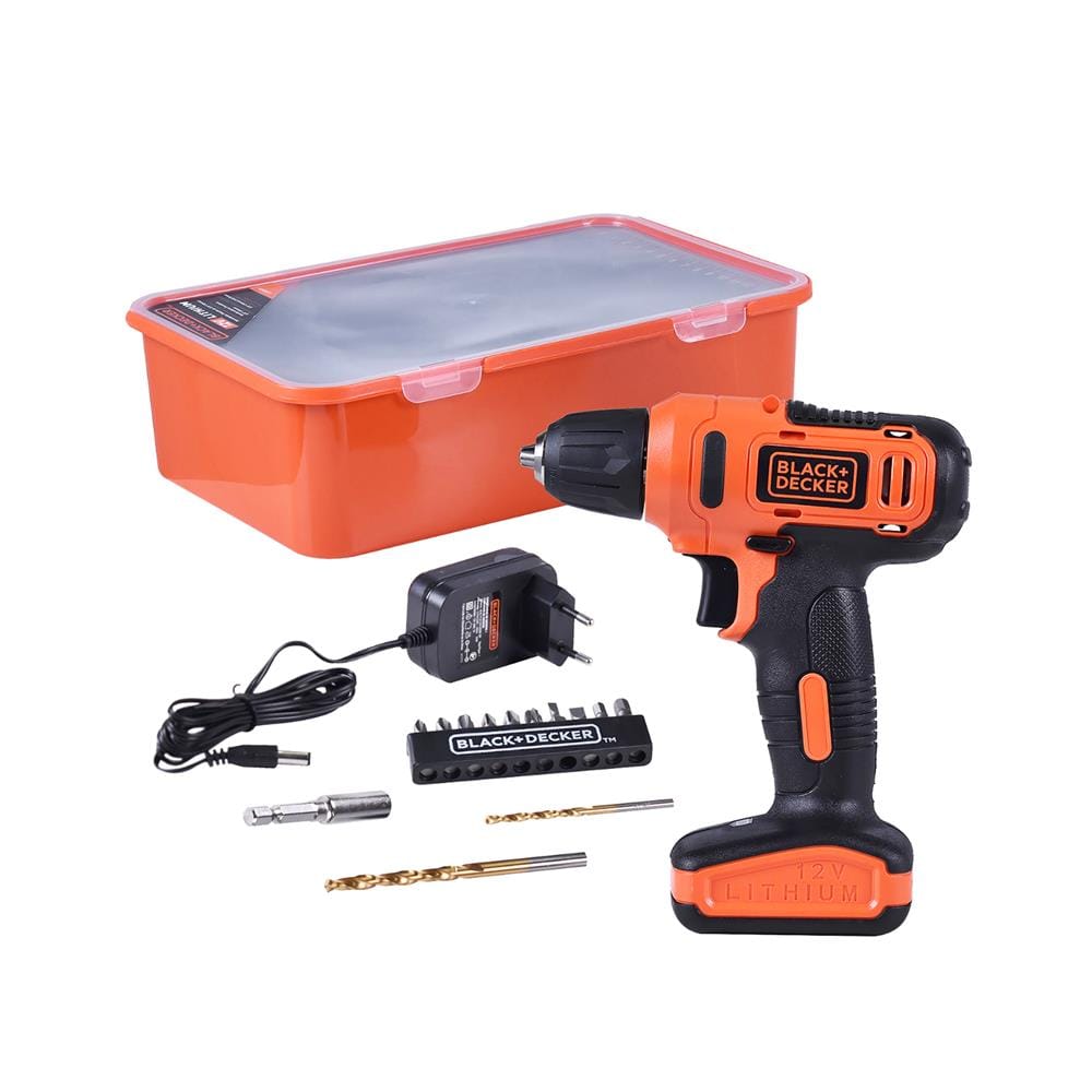 สว่านไร้สาย (พร้อมแบตเตอรี่) BLACK&DECKER LD12SP-B1 12 โวลต์