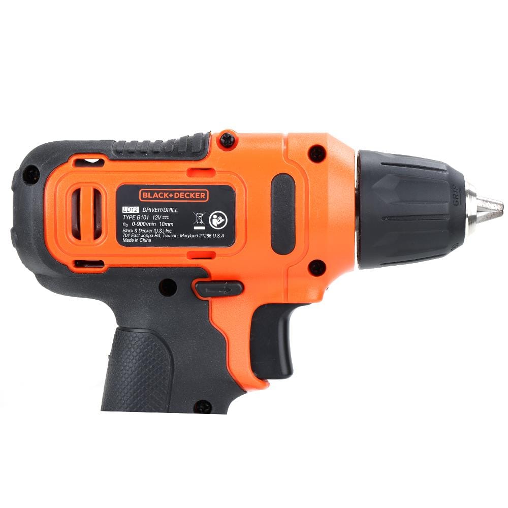 สว่านไร้สาย (พร้อมแบตเตอรี่) BLACK&DECKER LD12SP-B1 12 โวลต์