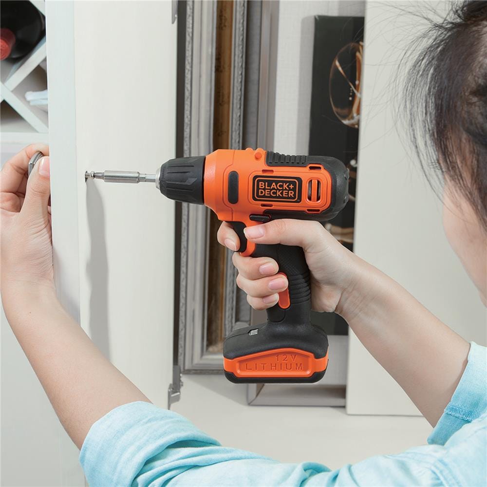 สว่านไร้สาย (พร้อมแบตเตอรี่) BLACK&DECKER LD12SP-B1 12 โวลต์