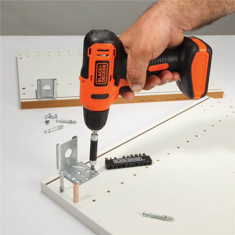 สว่านไร้สาย (พร้อมแบตเตอรี่) BLACK&DECKER LD12SP-B1 12 โวลต์