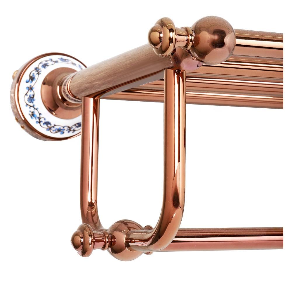 ชั้นวางของพร้อมราว KARAT FAUCET KB-73-711-53 สีโรสโกลด์