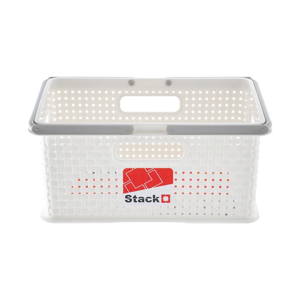 กล่องหูหิ้ว STACKO DW-220 29x19x13.3 ซม. สีขาว
