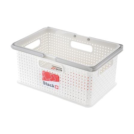 กล่องหูหิ้ว STACKO DW-220 29x19x13.3 ซม. สีขาว