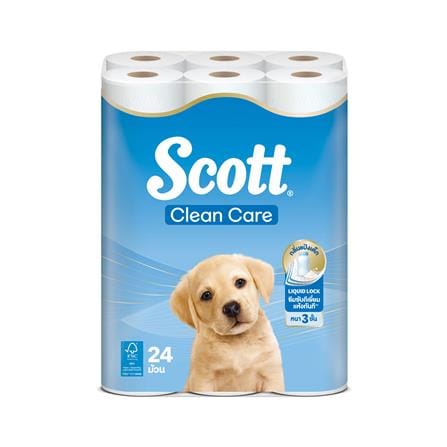 กระดาษชำระ SCOTT CLEAN CARE BABY POWDER (แพ็ก 24 ช...