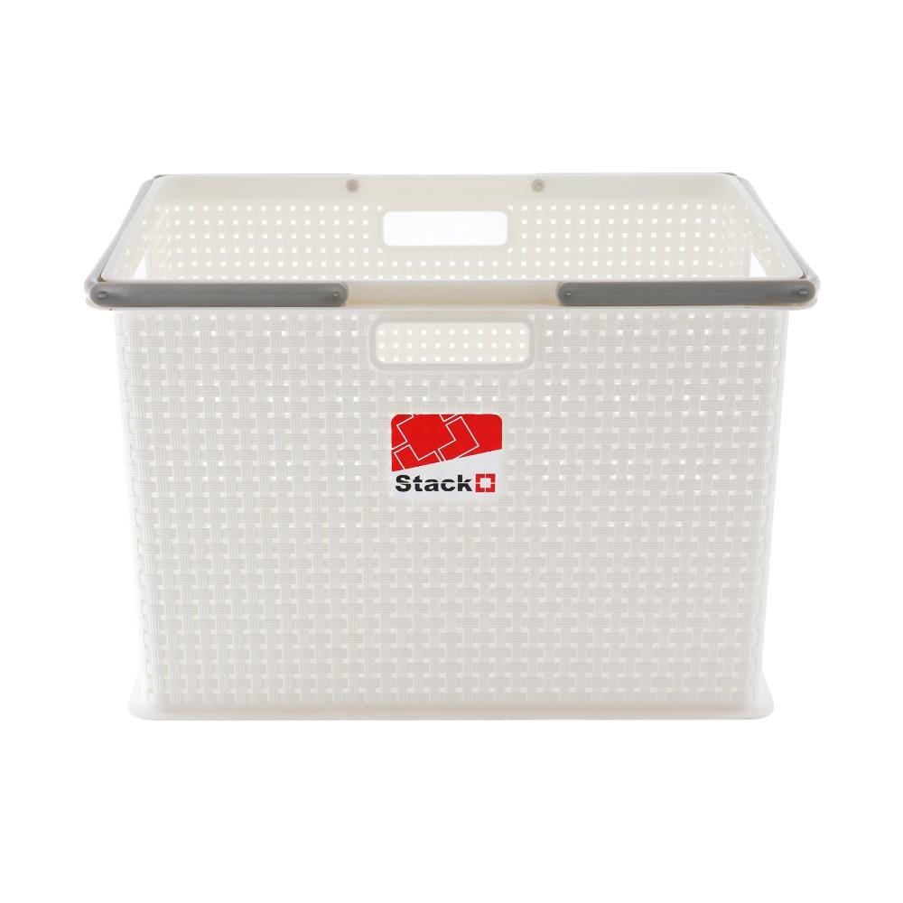 กล่องหูหิ้ว STACKO DW-380 39.2x28.3x26.1 ซม. สีขาว