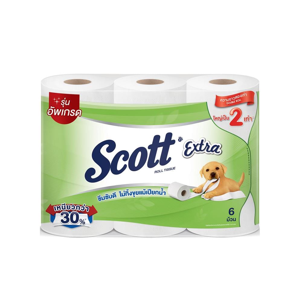 กระดาษชำระ SCOTT EXTRA DOUBLE ROLL (แพ็ก 6 ชิ้น)