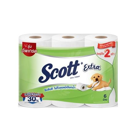 กระดาษชำระ SCOTT EXTRA DOUBLE ROLL (แพ็ก 6 ชิ้น)
