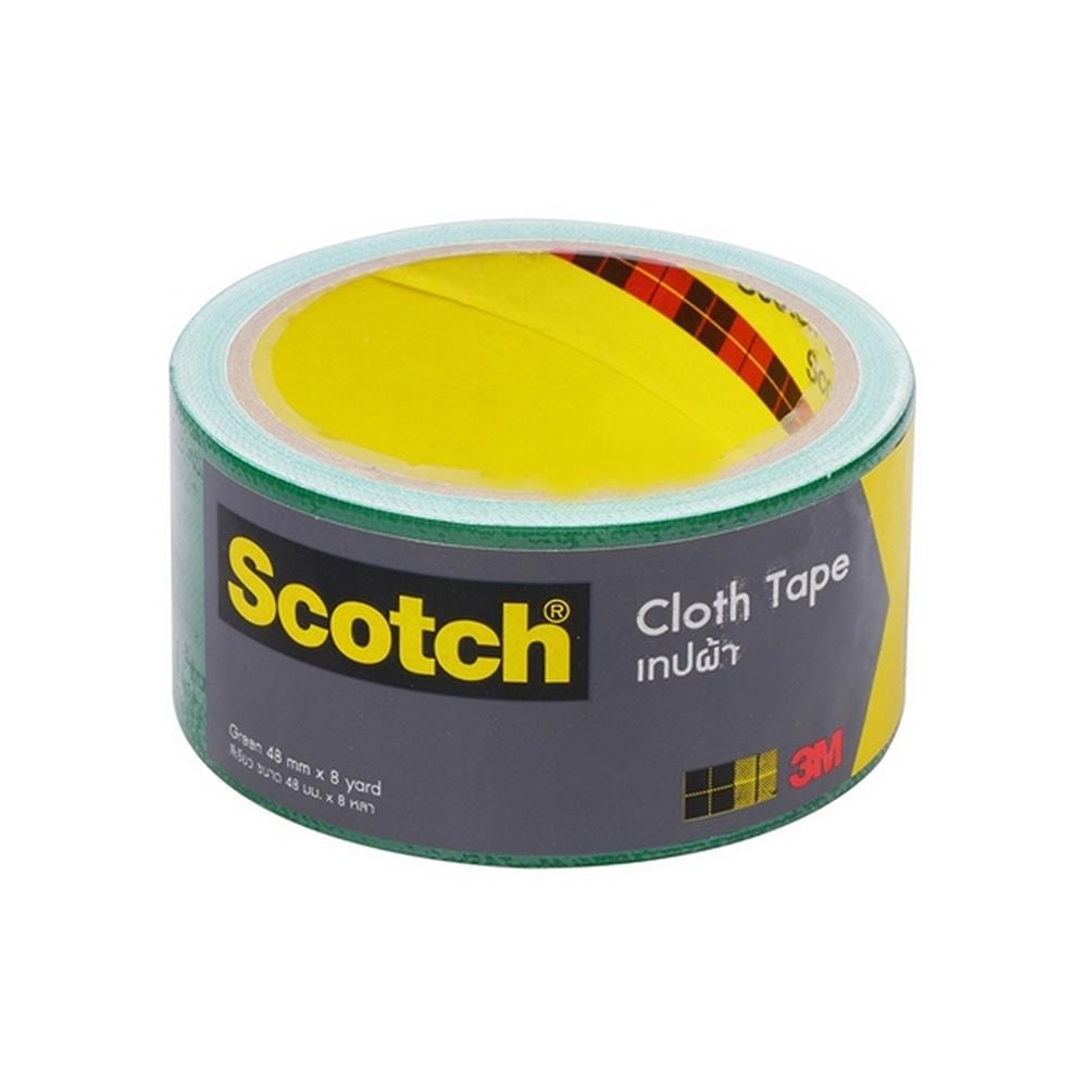 เทปผ้ามันเงา 3M 48 MMX8Y สีเขียว