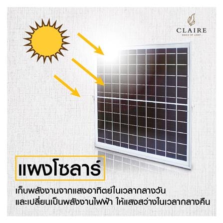ไฟทางเดิน SOLAR CLAIRE 212182507 0.024 วัตต์ WARMWHITE สีเทา_6