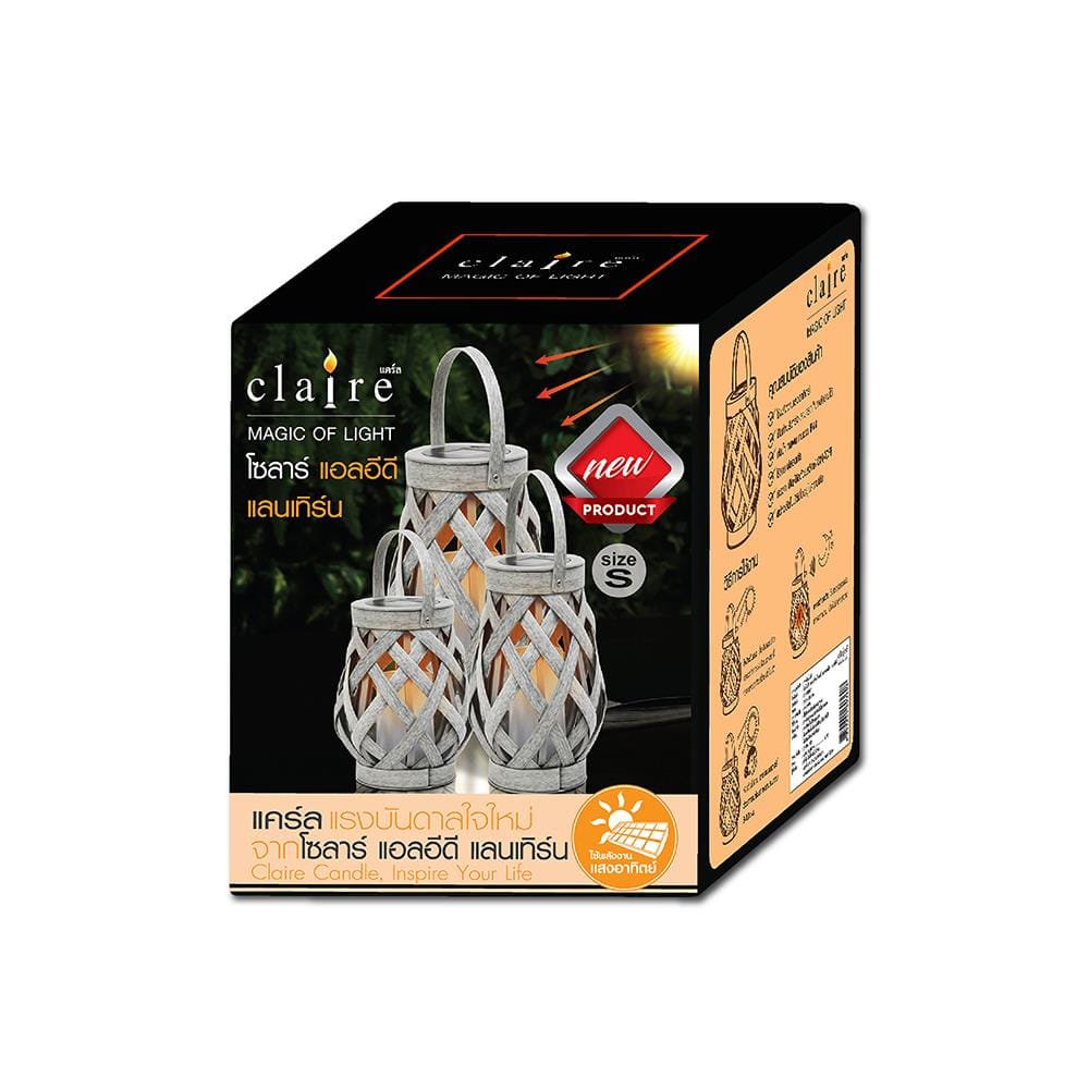 ไฟทางเดิน SOLAR CLAIRE 212181807 0.024 วัตต์ WARMWHITE สีเทา