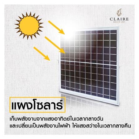 ไฟทางเดิน SOLAR CLAIRE 212181807 0.024 วัตต์ WARMWHITE สีเทา_6